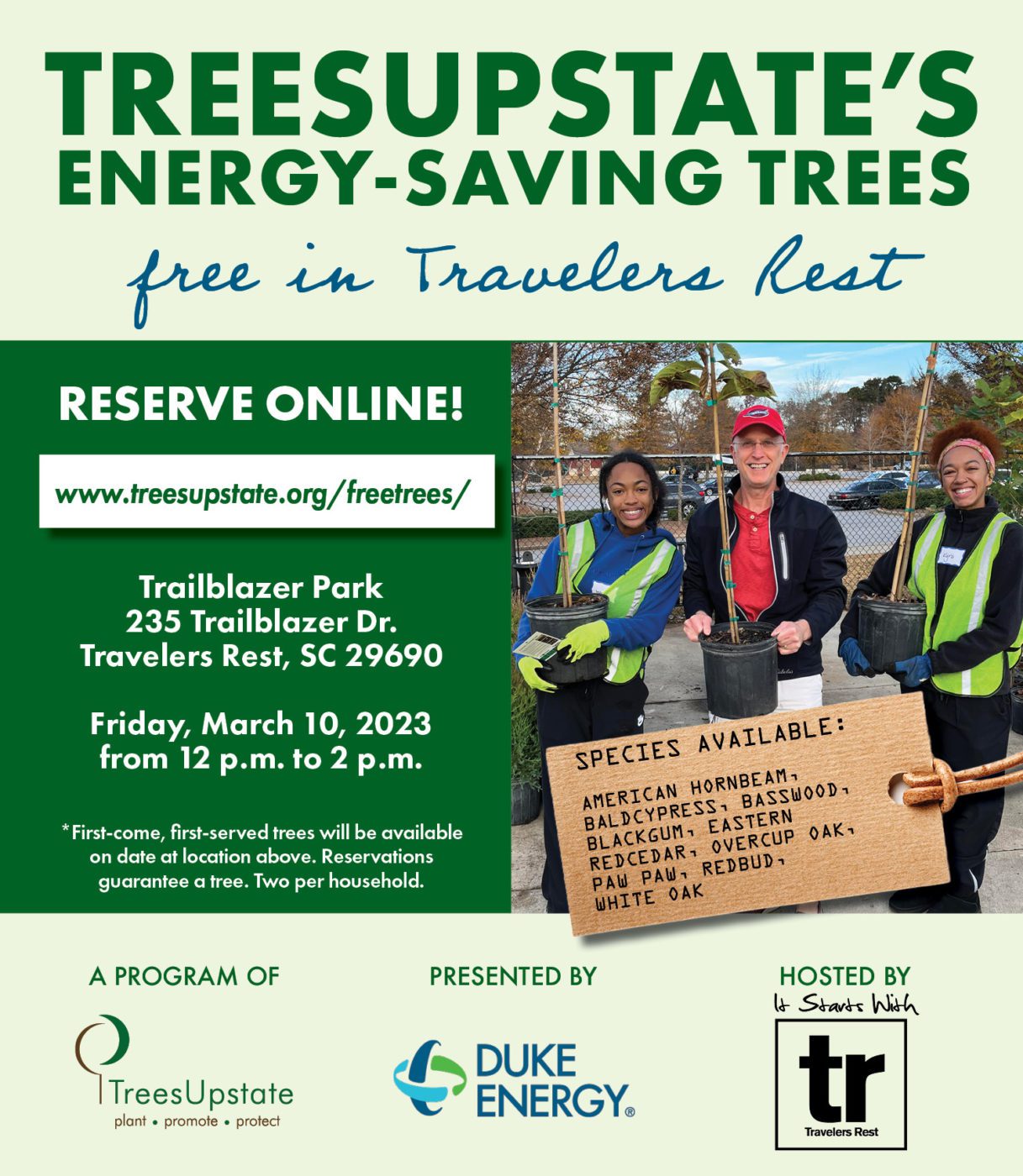Free Tree Giveaway Travelers Rest